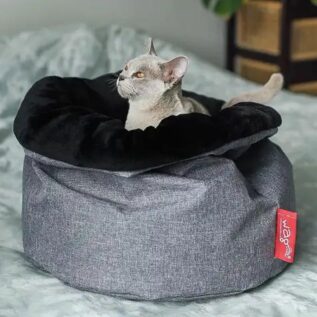 WagWorld Nap Sack Pet Bed - Black