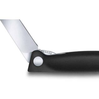 Victorinox Swiss Classic Folding 11cm Plain Edge Paring Knife - Black