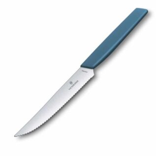 Victorinox Swiss Modern 12cm Serrated Steak Knife - Blue