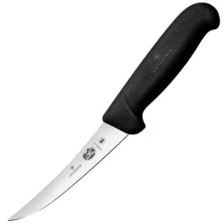 Victorinox 12cm Fibrox Curved Boning Knife - Black