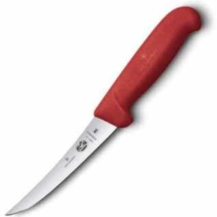 Victorinox 12cm Fibrox Flexible Curved Boning Knife - Red