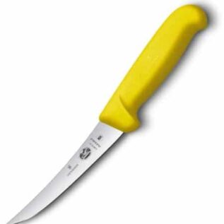Victorinox 12cm Fibrox Flexible Curved Boning Knife - Yellow