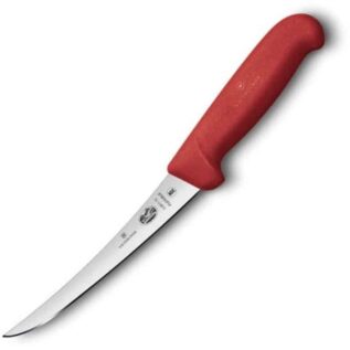 Victorinox 15cm Fibrox Flexible Curved Boning Knife - Red