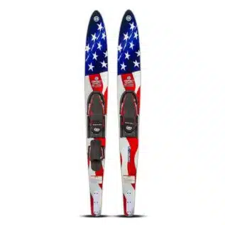 O'Brien Celebrity 68 Combo Waterskis With X7 & RT Bindings - Flag
