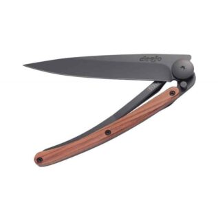 Deejo 37G Coral Wood Black Pocket Knife