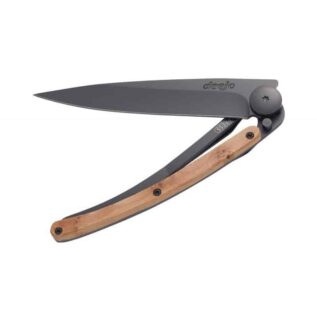 Deejo 37G Juniper Wood Black Pocket Knife