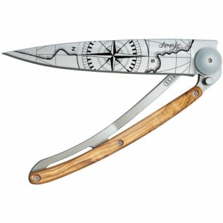 Deejo 37G Olive Wood Terra Incognita Pocket Knife