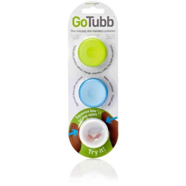 Humangear GoTubb 3-Pack Small Container - Clear/Green/Blue