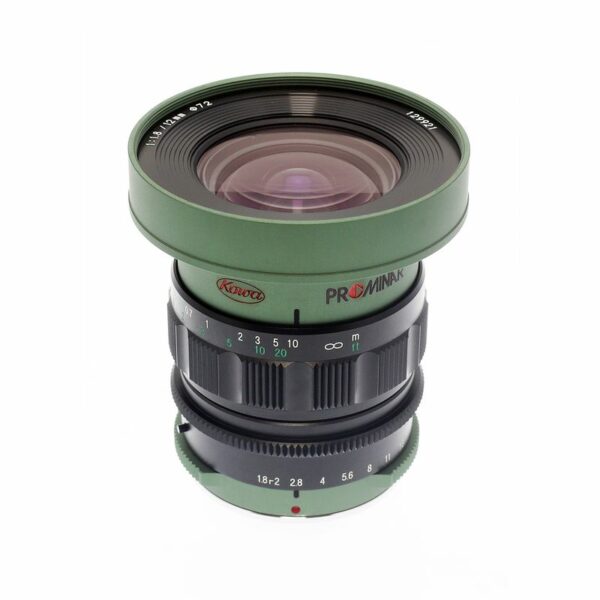 Kowa Prominar MFT 12mm F1.8 Green Lens