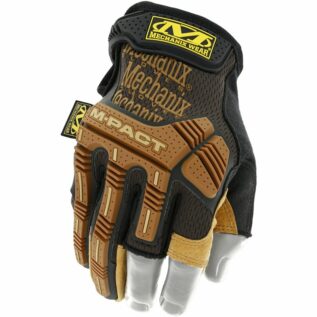 Mechanix Wear Leather M-Pact Fingerless Framer Work Gloves