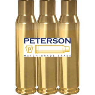 Peterson Match Casings .338 Lapua Magnum Brass Cartridge Case