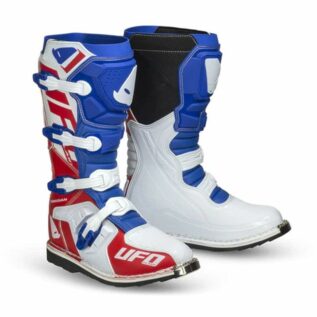 UFO Plast Motocross Obsidian Boots - Red And Blue
