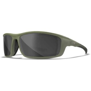 Wiley WX Grid Polarized Grey Lens Matte Utility Green Frame Sunglasses