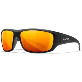 Wiley WX Omega Captivate Polarized Bronze Mirror Lens Matte Black Frame Sunglasses