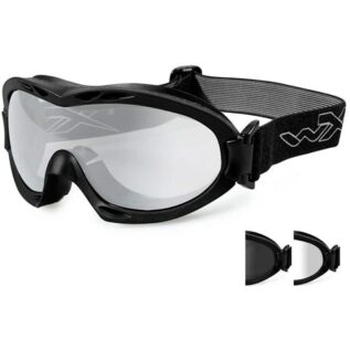 Wiley X Nerve Smoke Clear Lens Matte Black Goggles