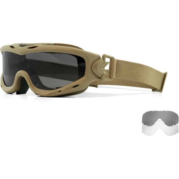 Wiley X Spear Grey Clear Lens Matte Tan Goggles
