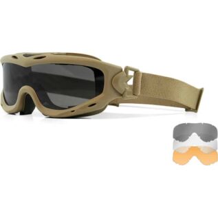 Wiley X Spear Grey Clear Light Rust Lens Matte Tan Goggles