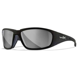 Wiley X WX Boss Silver Flash Lens Matte Black Frame Sunglasses