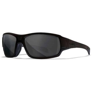 Wiley X WX Breach Polarized Blue Mirror Lens Matte Black Frame Sunglasses