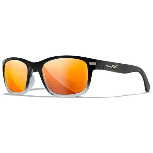 Wiley X WX Helix Captivate Polarized Bronze Mirror Lens Gloss Black Frame Sunglasses