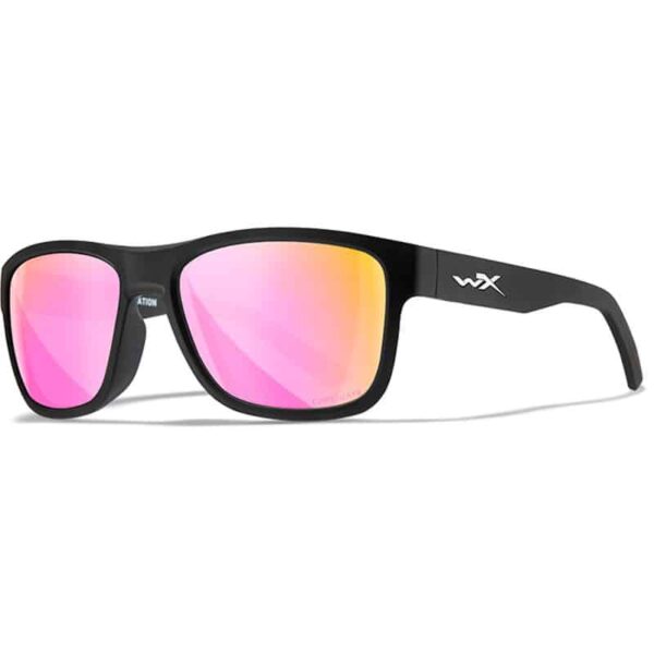 Wiley X WX Ovation Captivate Polarized Rose Gold Lens Matte Black Frame Sunglasses