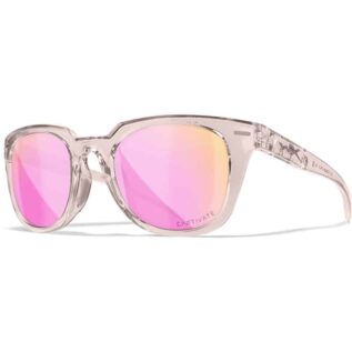 Wiley X WX Ultra Captivate Polarized Rose Gold Lens Gloss Crystal Blush Frame Sunglasses