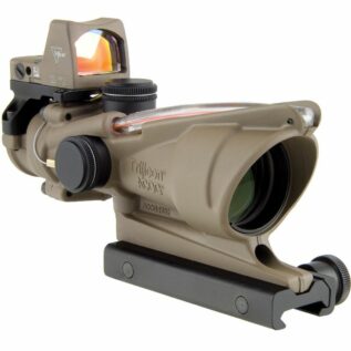 Trijicon ACOG 4x32 BAC Dual Illuminated Red Chevron .223 Riflescope - FDE