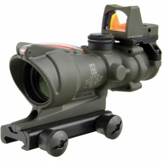 Trijicon ACOG 4x32 BAC Dual Illuminated Red Chevron .223 Riflescope - OD Green