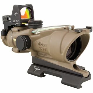 Trijicon ACOG 4x32 BAC ECOS Dual Illuminated Green Crosshair 5.56 Riflescope With Backup Iron Sights