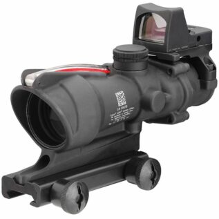 Trijicon ACOG 4x32 BAC ECOS Dual Illuminated Red Chevron .223 Riflescope With Backup Iron Sights
