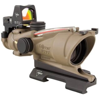 Trijicon ACOG 4x32 BAC ECOS Dual Illuminated Red Crosshair 5.56 Riflescope With Backup Iron Sights