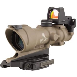 Trijicon ACOG 4x32 ECOS Tritium Center Illuminated Amber Crosshair Riflescope With Backup Iron Sights