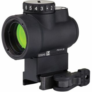 Trijicon MRO 1x25 Green Dot Sight - Levered Quick Release Lower 1 3 Cowitness Mount