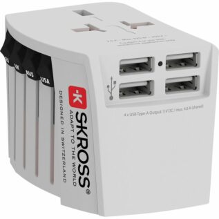 Skross MUV USB 4xA Travel Adapter