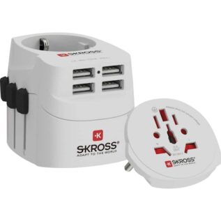 Skross PRO Light USB (4xA) World Travel Adapter