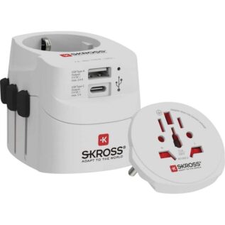 Skross PRO Light USB (AC) World Travel Adapter