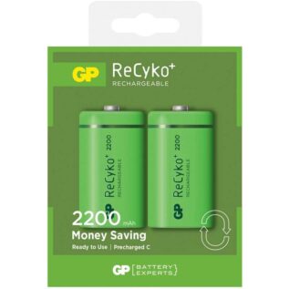 GP Recyko Rechargeable C-Size 2200mAh Batteries