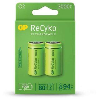 GP Recyko Rechargeable NiMH 3000mAh C Batteries