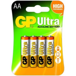 GP Ultra Alkaline AA Batteries - 4 Pack