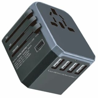 Gizzu Quad-USB Type-C 5.6A Universal Travel Adapter
