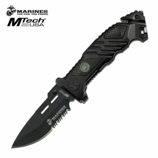 Master USA M-A1063BL USMC Spring Assisted Knife