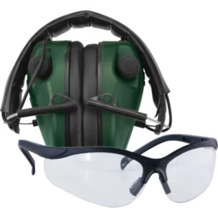 Caldwell E-MAX Low Profile Electronic Earmuffs with Shooting Glasses