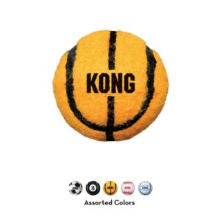 Kong Sport Tennis Balls, Extra Small, available in black, yellow and black, white and red, or black and white