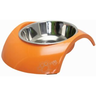 Rogz 2-in-1 Large 700ml Luna Dog Bowl, Orange