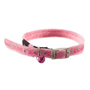Rogz Catz SparkleCat 11mm Small  Pin Buckle Cat Collar, Pink