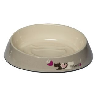 Rogz Catz Bowlz 200ml Fishcake Cat Bowl, Heart Tails Design