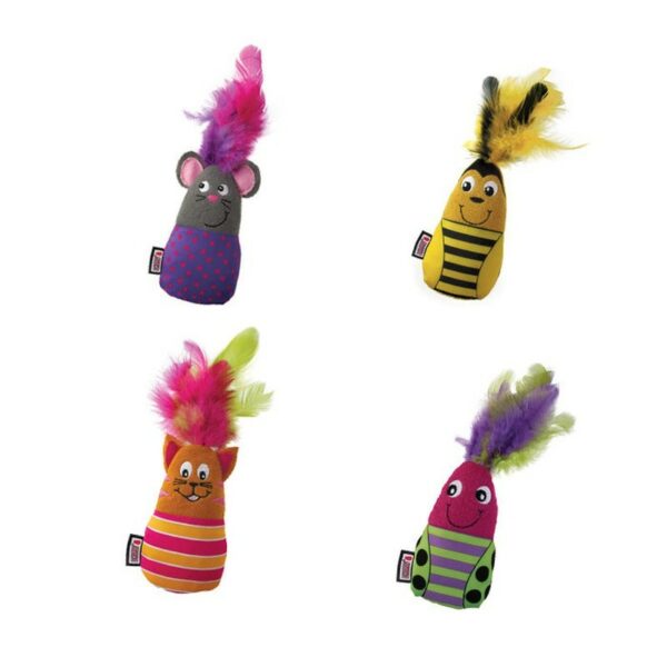 Kong Twirleez Cat Toys, available in Bee, Cat, Bug or Mouse Character