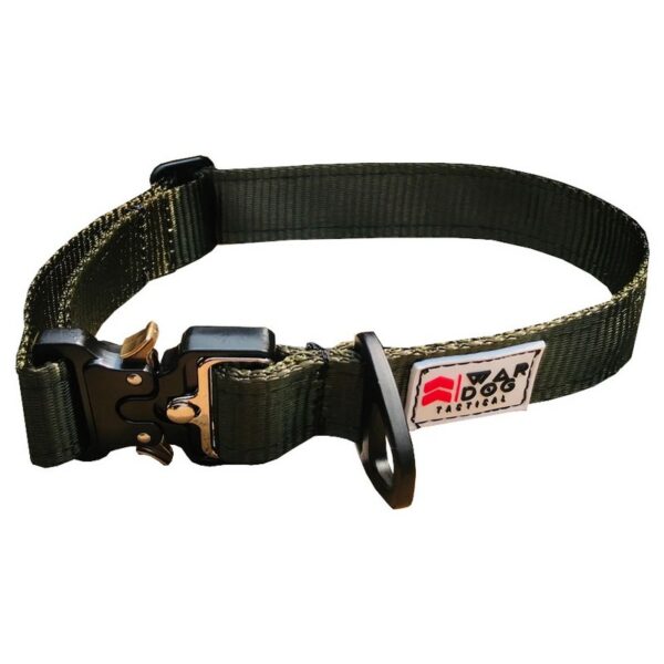 War Dog Small Olive Delta Soft Tactical Dog Collar