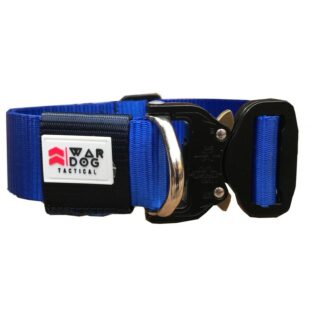 War Dog Medium Blue Echo Rigid Tactical Dog Collar