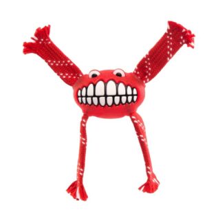 Rogz Flossy Grinz Small 190mm Oral Care Dog Toy, Red